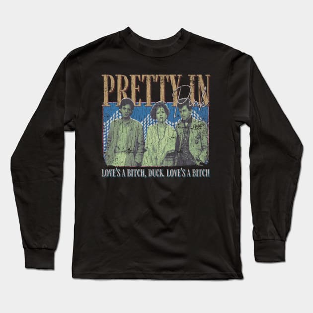 Pretty In Pink Vintage 1986 // Movie Original Fan Design Artwork Long Sleeve T-Shirt by A Design for Life